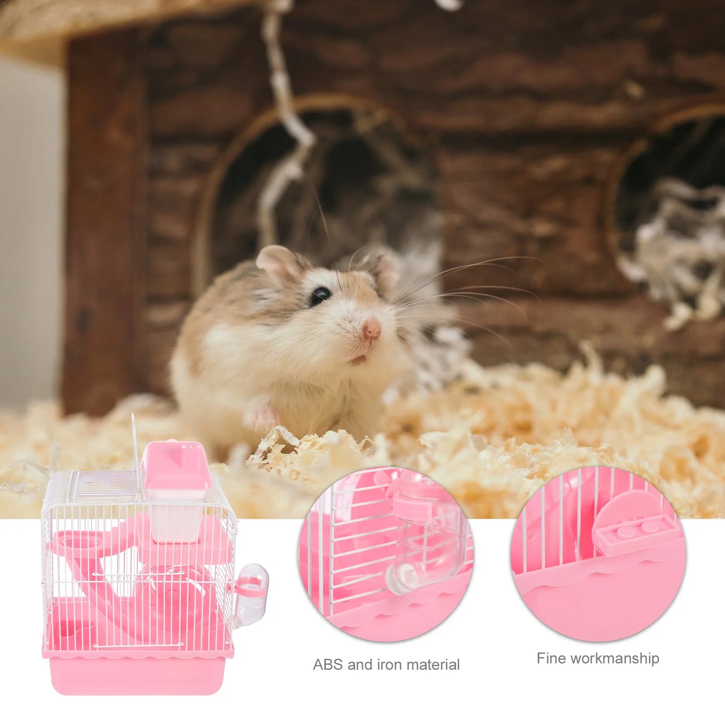 Hamsters Double-layer Double-deck Hideout Cages