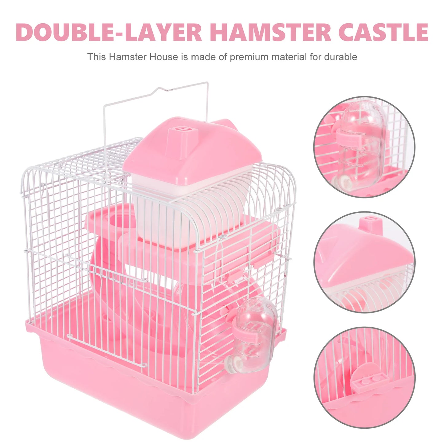 Hamsters Double-layer Double-deck Hideout Cages