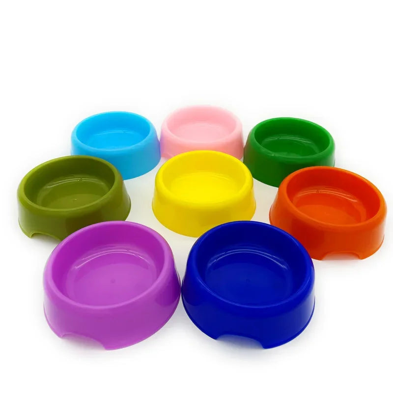 Plastic Dog Bowl Solid Color