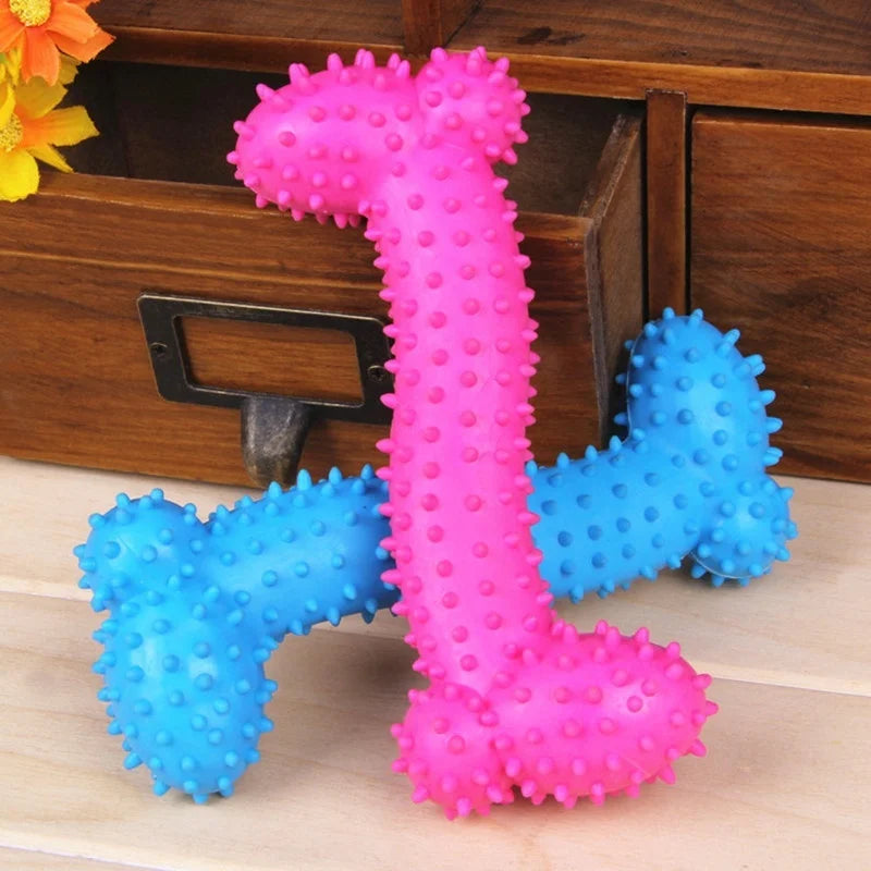 1PCS Colorful Dog Chews Toys Bone