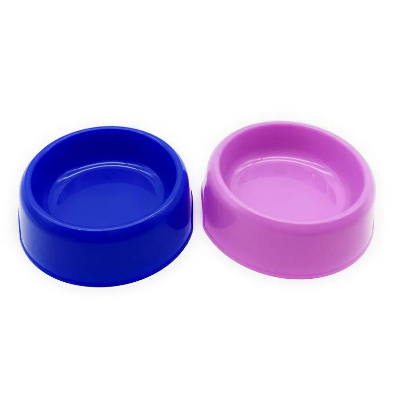 Plastic Dog Bowl Solid Color