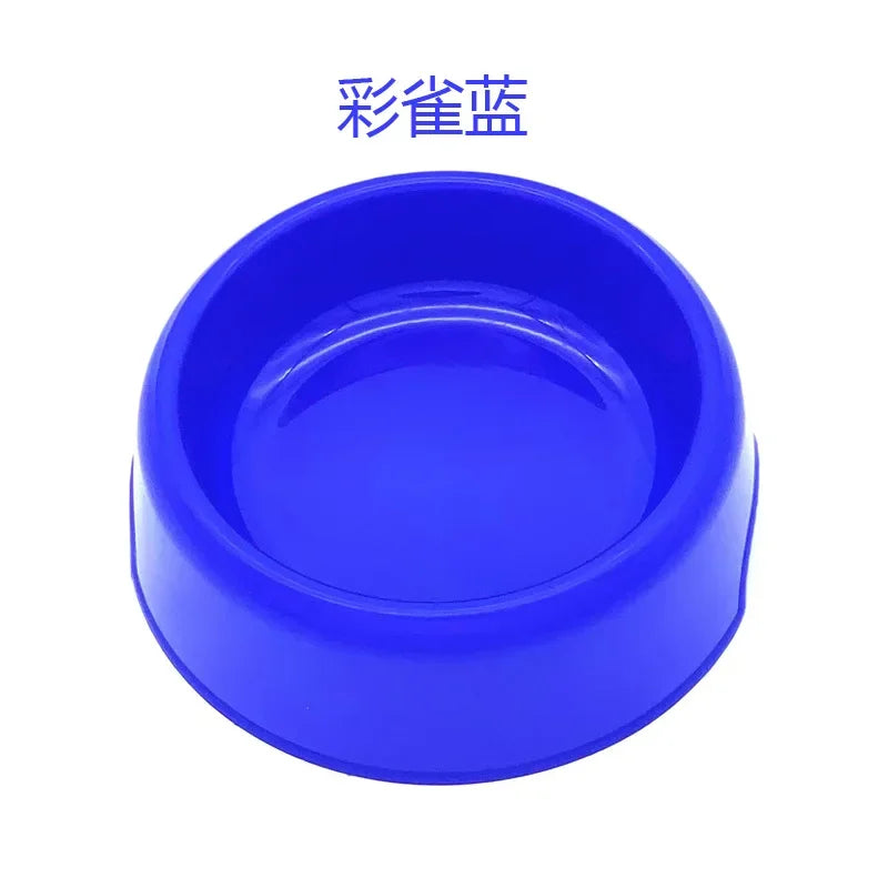 Plastic Dog Bowl Solid Color