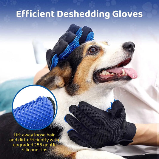 Pet Grooming Glove Gentle Efficient