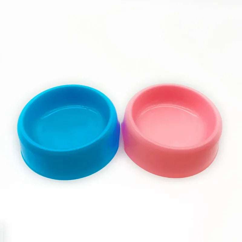 Plastic Dog Bowl Solid Color